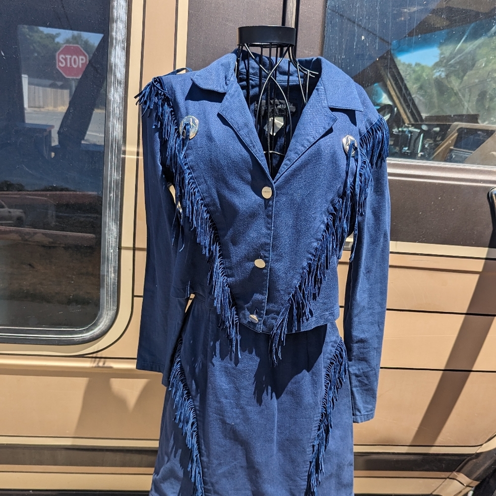 Western Attitude By Lila Vintage fringe 2piece